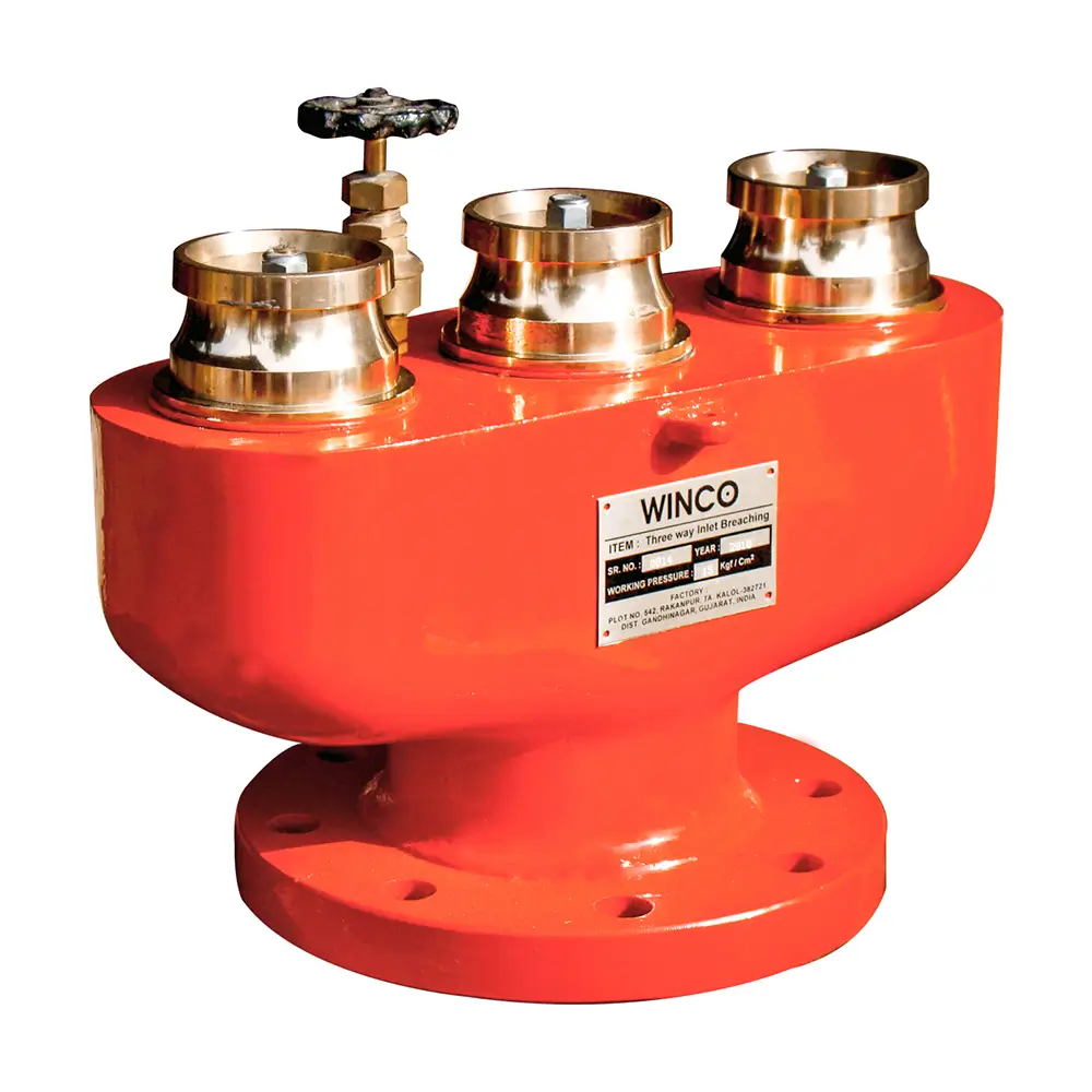 Three Way Inlet Breeching1 Fire Brigade Inlet Three Way Inlet Breaching - Image 1